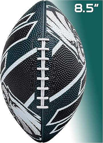 Vista 41 de Franklin Sports NFL Team Footballs - Rubber Youth Mini Balls for All Teams - Kids 8.5" Football + Air Pump Sets - Official NFL Licensed