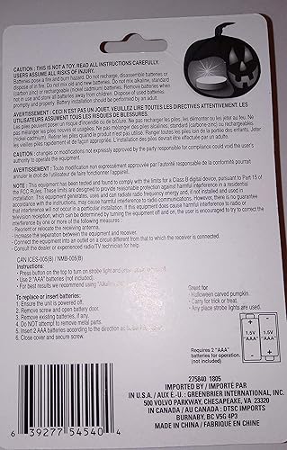 Miniatura 2 de Paquete de 2 luces estroboscópicas LED del tamaño de una calabaza para iluminar tu noche de Halloween