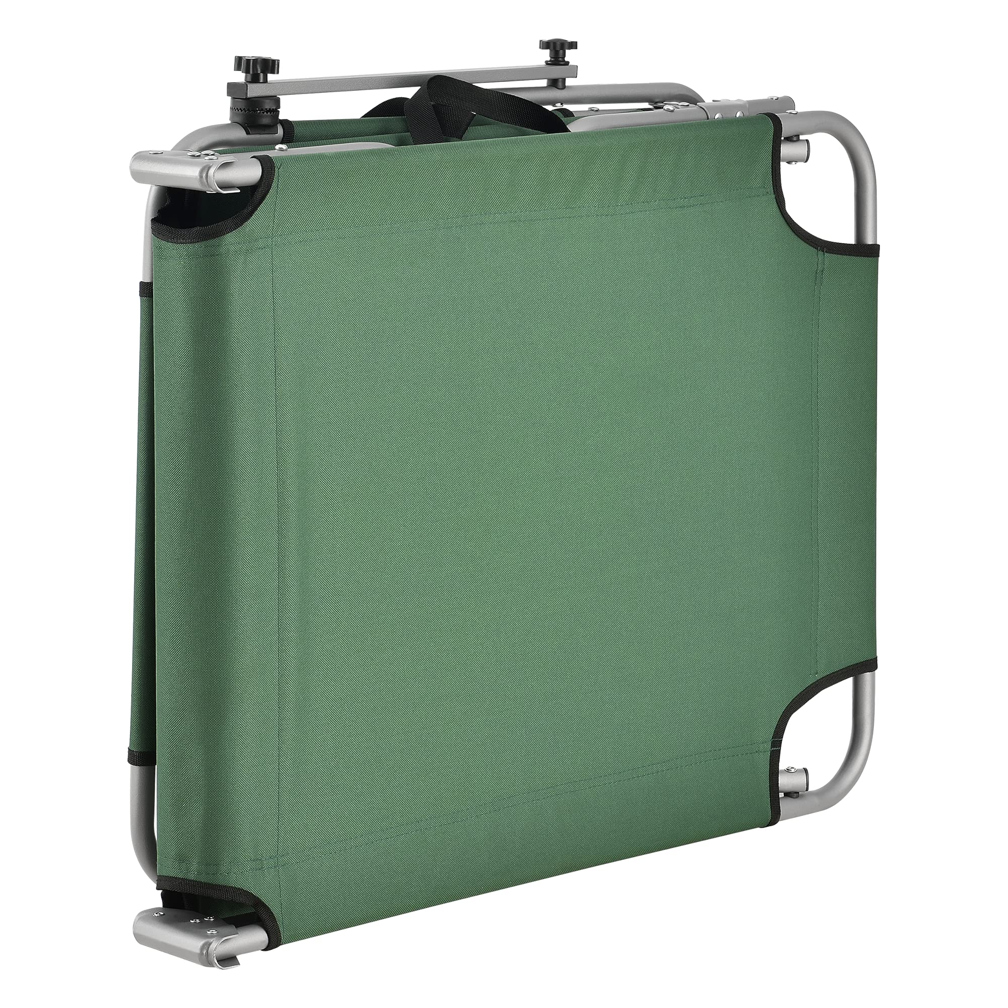 casa.pro Lettino Prendisole Portatile Sdraio con Tettuccio Parasole Regolabile Lettino con Schienale Reclinabile Struttura Pieghevole Supporto Peso 110 kg - Verde Scuro