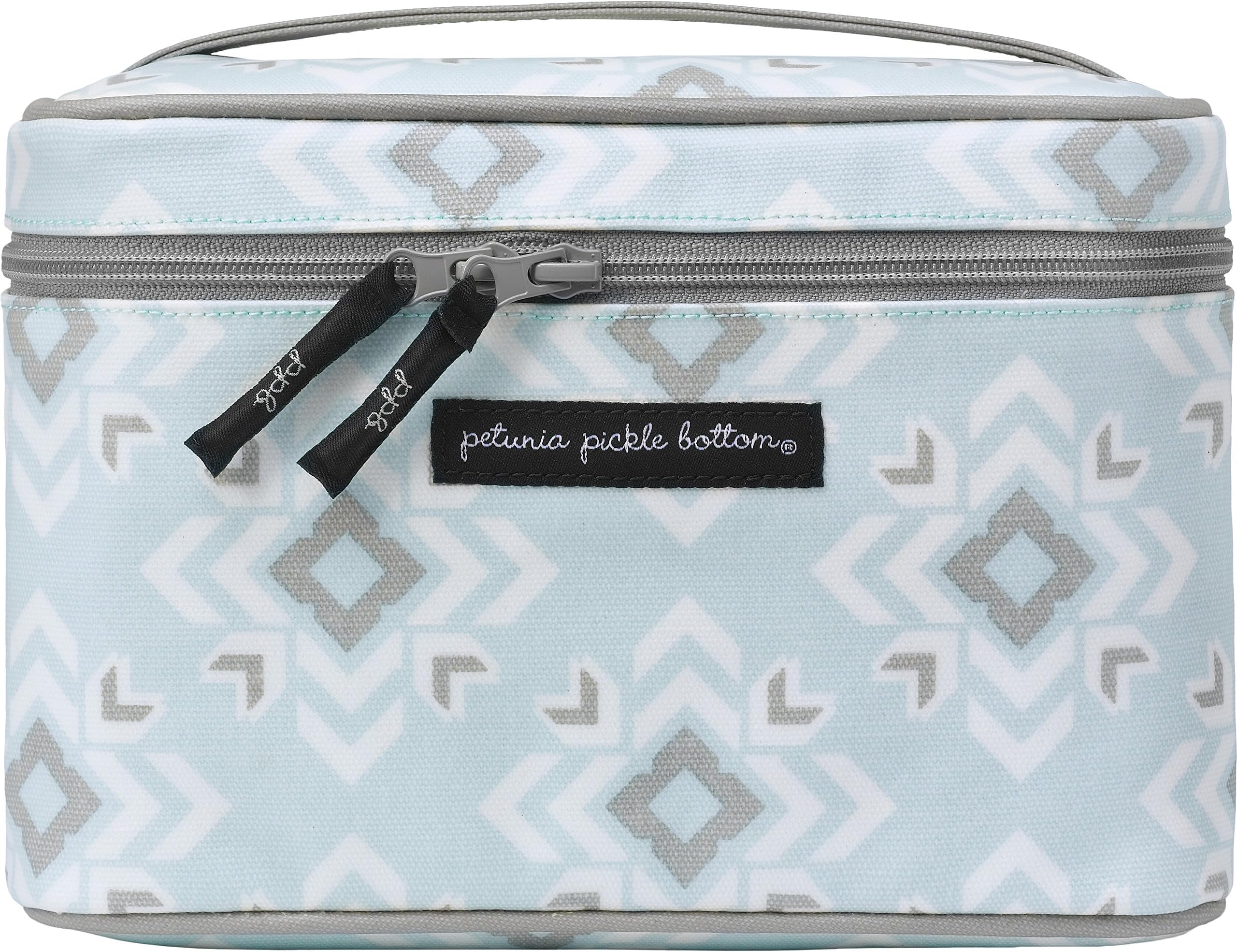 Petunia Pickle Bottom Travel Train Case, Sleepy San Sebastian Blue