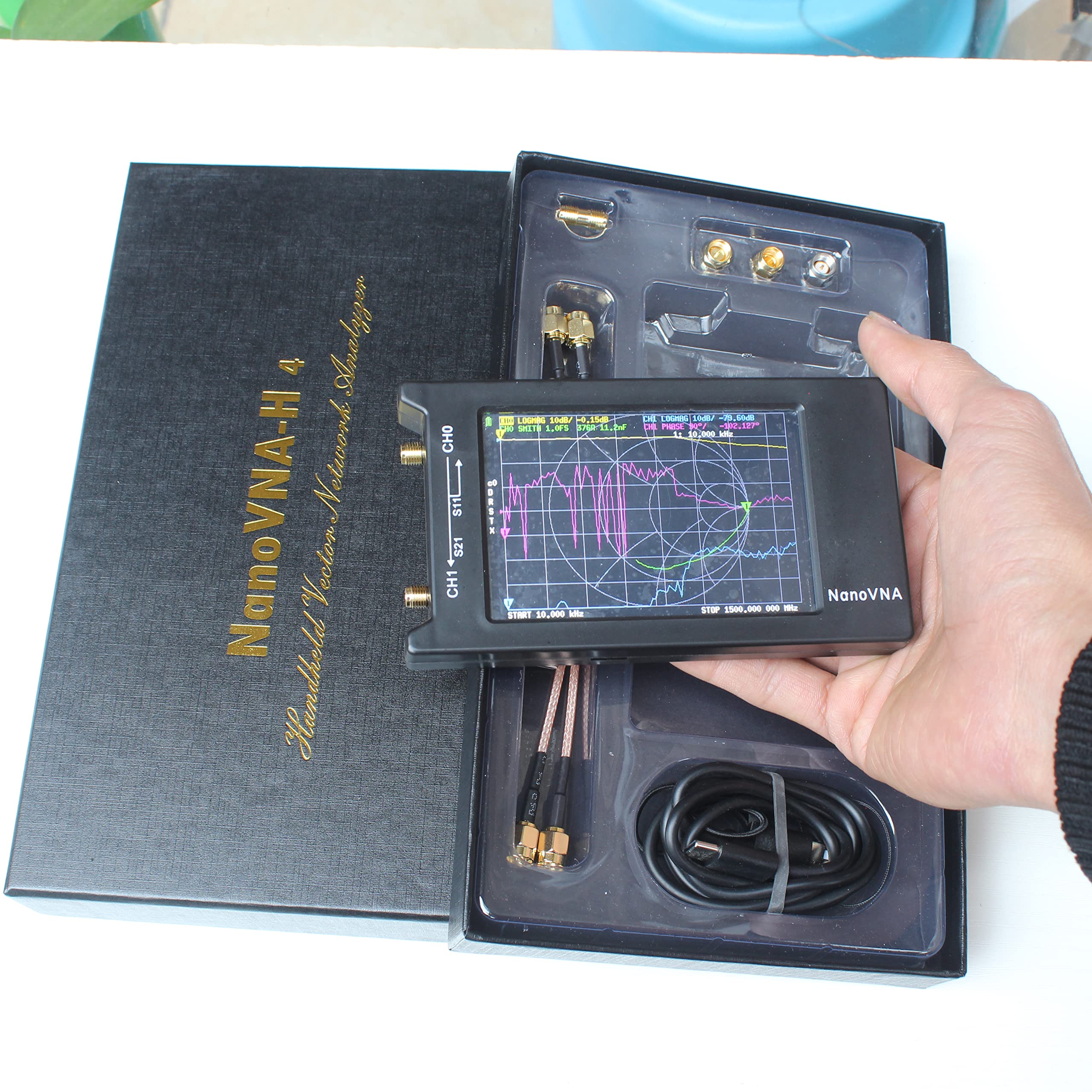 Buy NanoVNAH4 Vector Network Analyzer Kit New Upgraded 4" LCD 10KHz1