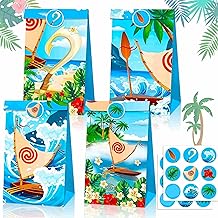 JeVenis Pack of 12 Hawaiian Party Bags, Hawaiian Party Accessories, Beach Party Decoration, Birthday Party Favours