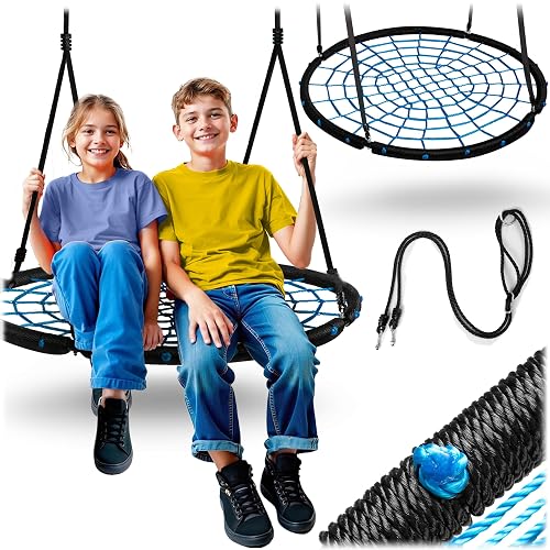 Neo-Sport Columpio Nido Exterior 100 cm - Columpio Colgante con Estructura - Carga máxima 150 kg