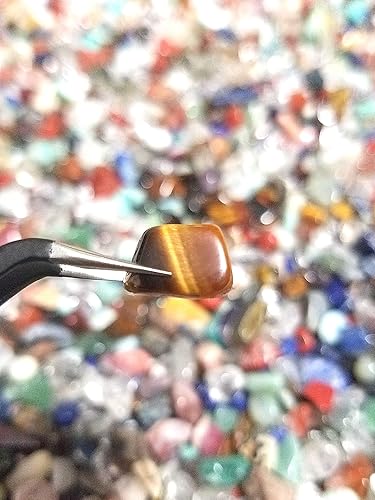 Miniatura 7 de JM Piedras naturales mixtas de 1.1 lb y chips de cristal caídos, piezas trituradas de piedras preciosas de forma irregular, fabricación de joyas en