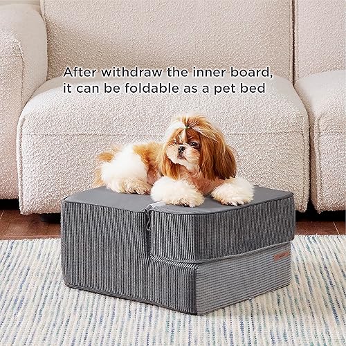 Miniatura 8 de Lesure - Escaleras plegables para perros y gatos pequeños, para camas altas y sofá, con espuma certificada CertiPUR-US y parte inferior