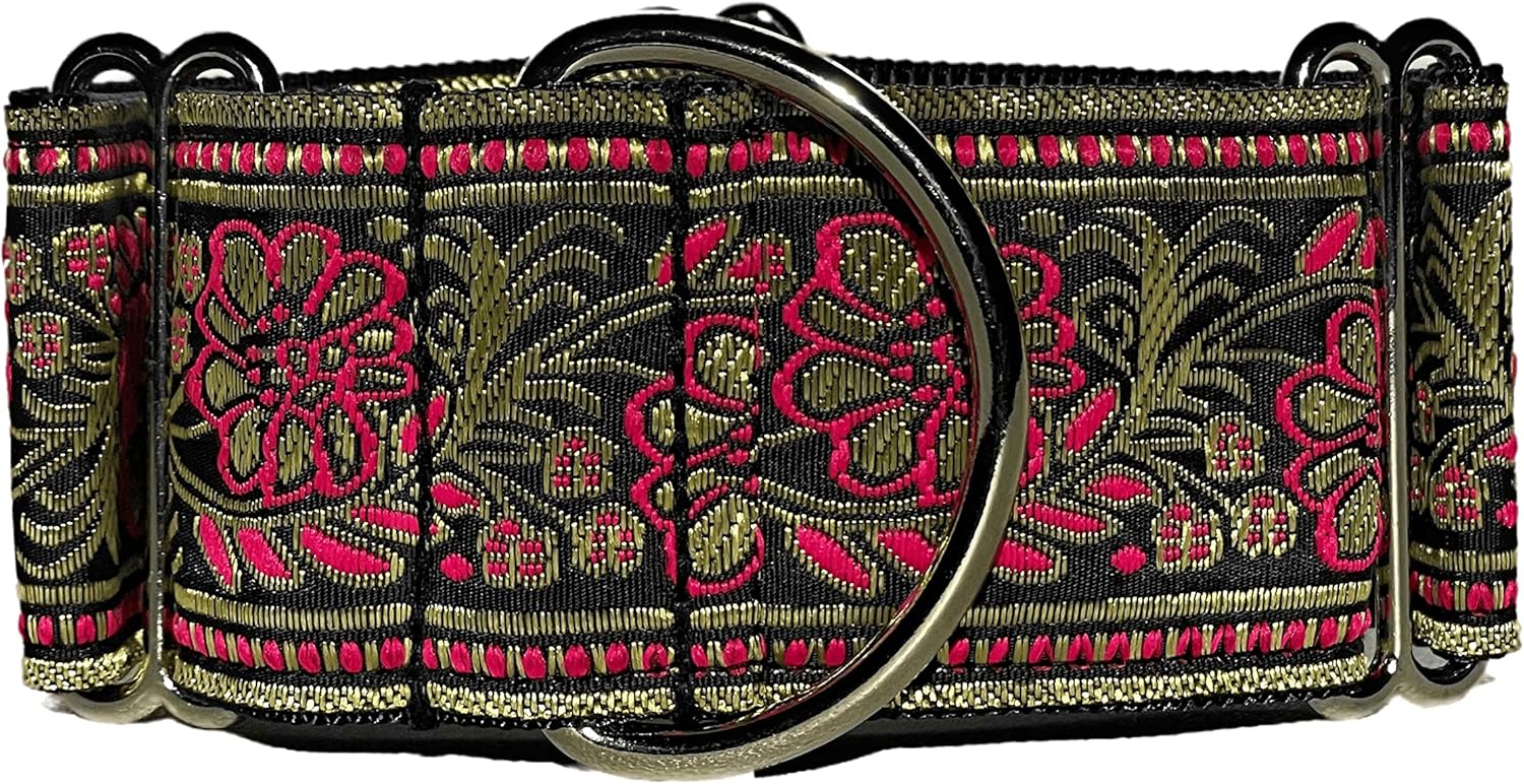 Martingale Dog Collar for Greyhound Saluki Whippet and Other Breeds with Similar Neck 2" Wide (L 14"-18")