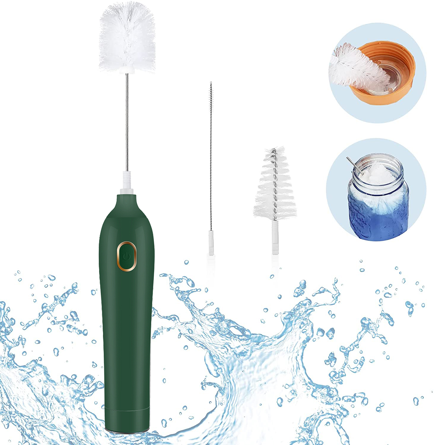 Spazzola Elettrica Per Bottiglie E Ciucci - Pulitore Rotante 360° Con Batteria Da 1200 MAh - Foto 4