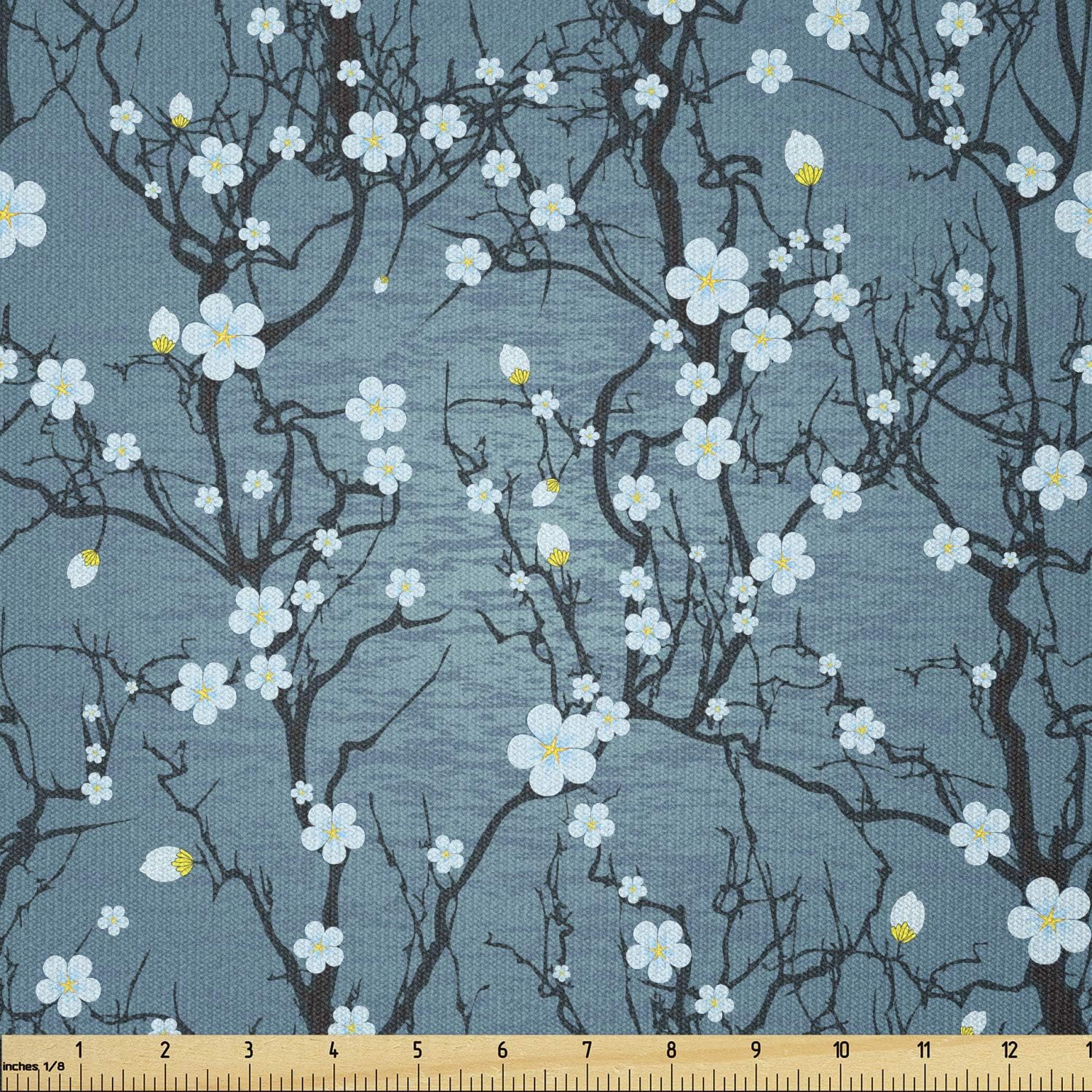 Lunarable Mosaic Fabric by The Yard, Traditional Azulejo Talavera Moroccan Boho European Rhombus Print, Decorative Fabric for Upholstery and Home Accents, 3 Yards, Orange Mustard