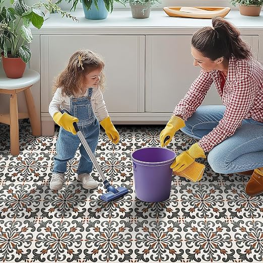HOMETITUTE adhesivo vinílico para piso 12x12 pulg miniatura 6