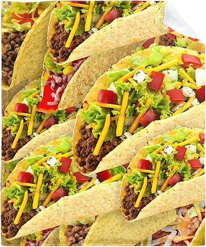 Manta de taco para alimentos, regalo divertido para niños, niñas, niños, manta de forro polar ligera, regalo realista súper suave y cómodo para