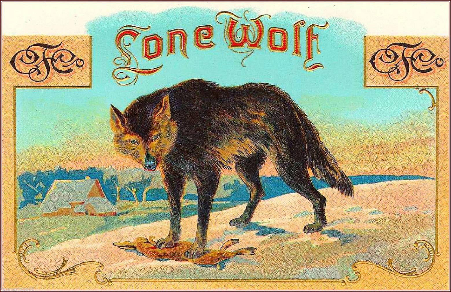 lone wolf tobacco Amazon.com: A SLICE IN TIME Lone Wolf Smoke Cigar Tobacco Crate Box Inner  Label Advertising 7 x 10 inch Vintage Reproduction Art Print. Printed on  8.5 x 11 Soft Gloss cardstock: Posters & Prints