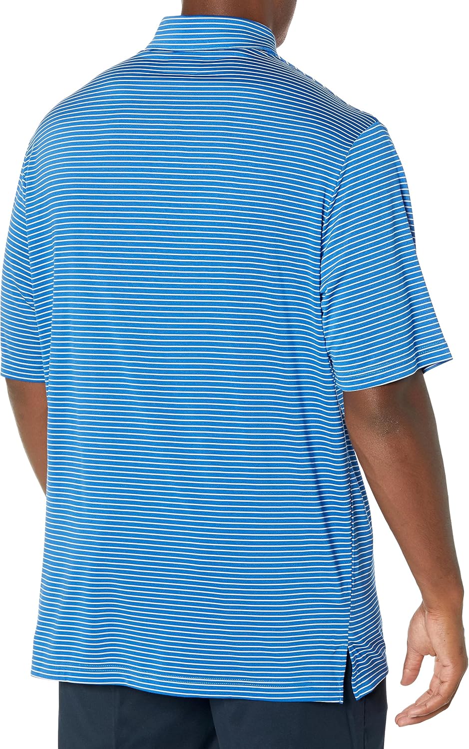 PGA TOUR Men's Big & Tall Yarn Dyed Feeder Stripe Short Sleeve Golf Polo Shirt - Image 2