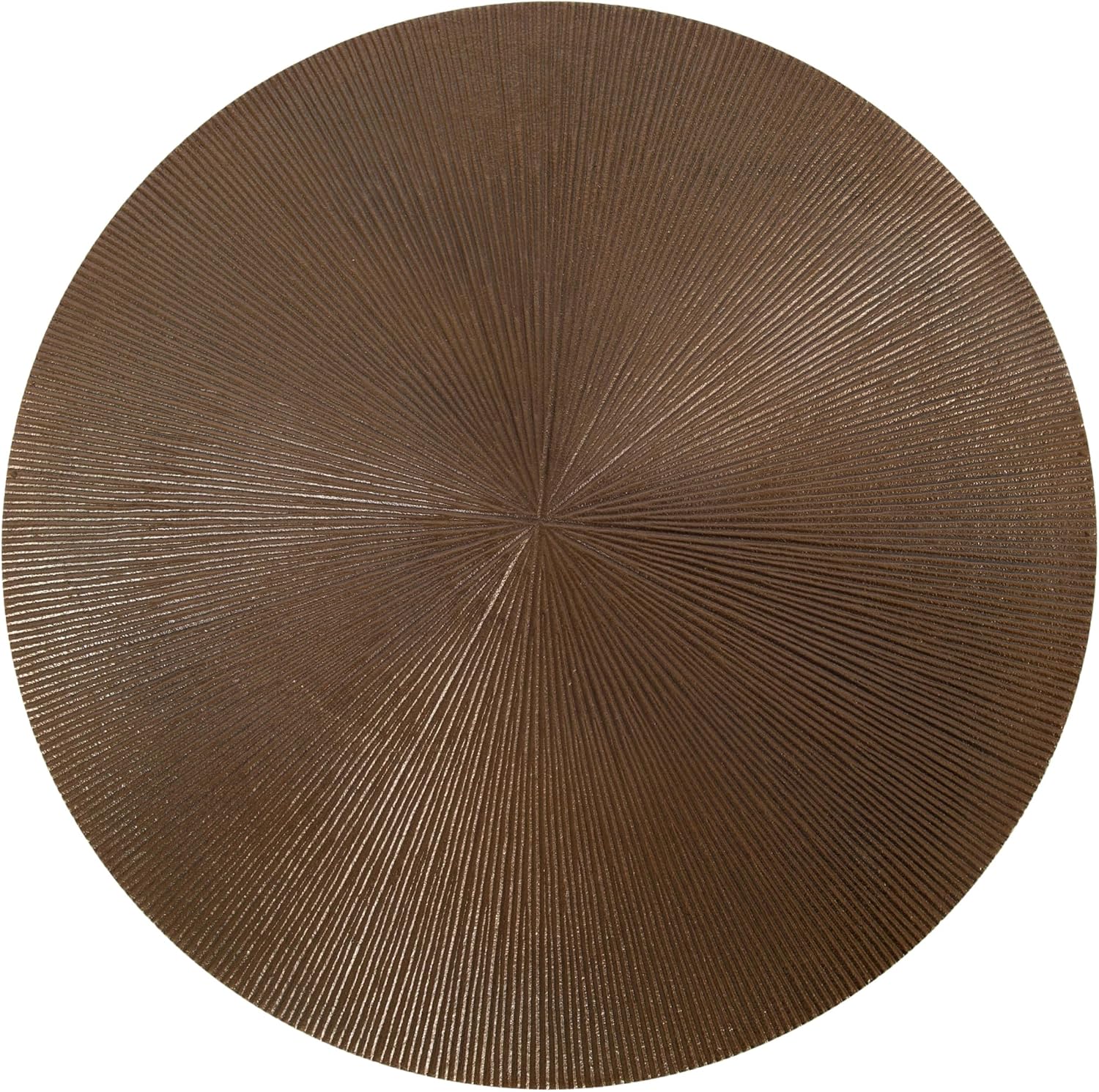 Kate and Laurel Engles Traditional Adjustable-Height Pedestal Side Table; 14 x 14 x 30; Antique Brass; Vintage Round Indoor Metal Plant Stand with Embossed Pattern for Use as Bedroom Nightstand