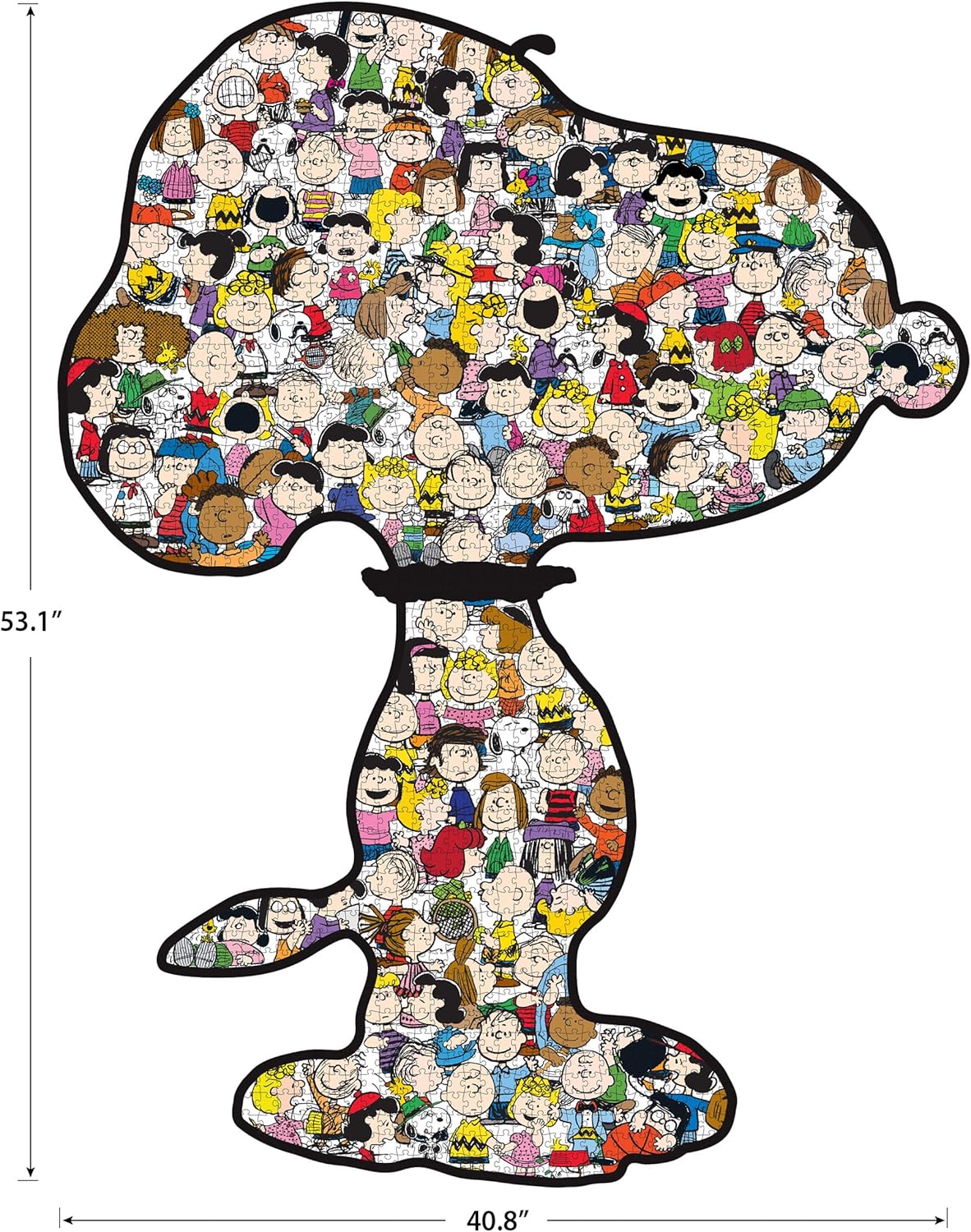 RoseArt - Peanuts - World's Largest Snoopy - 1600 Piece Shaped Puzzle for Adults