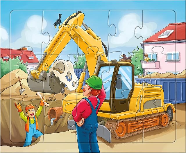 Foto 2 de 4 de HABA 305883 - Puzzle de vehículos de construcción, a Partir de 3 años