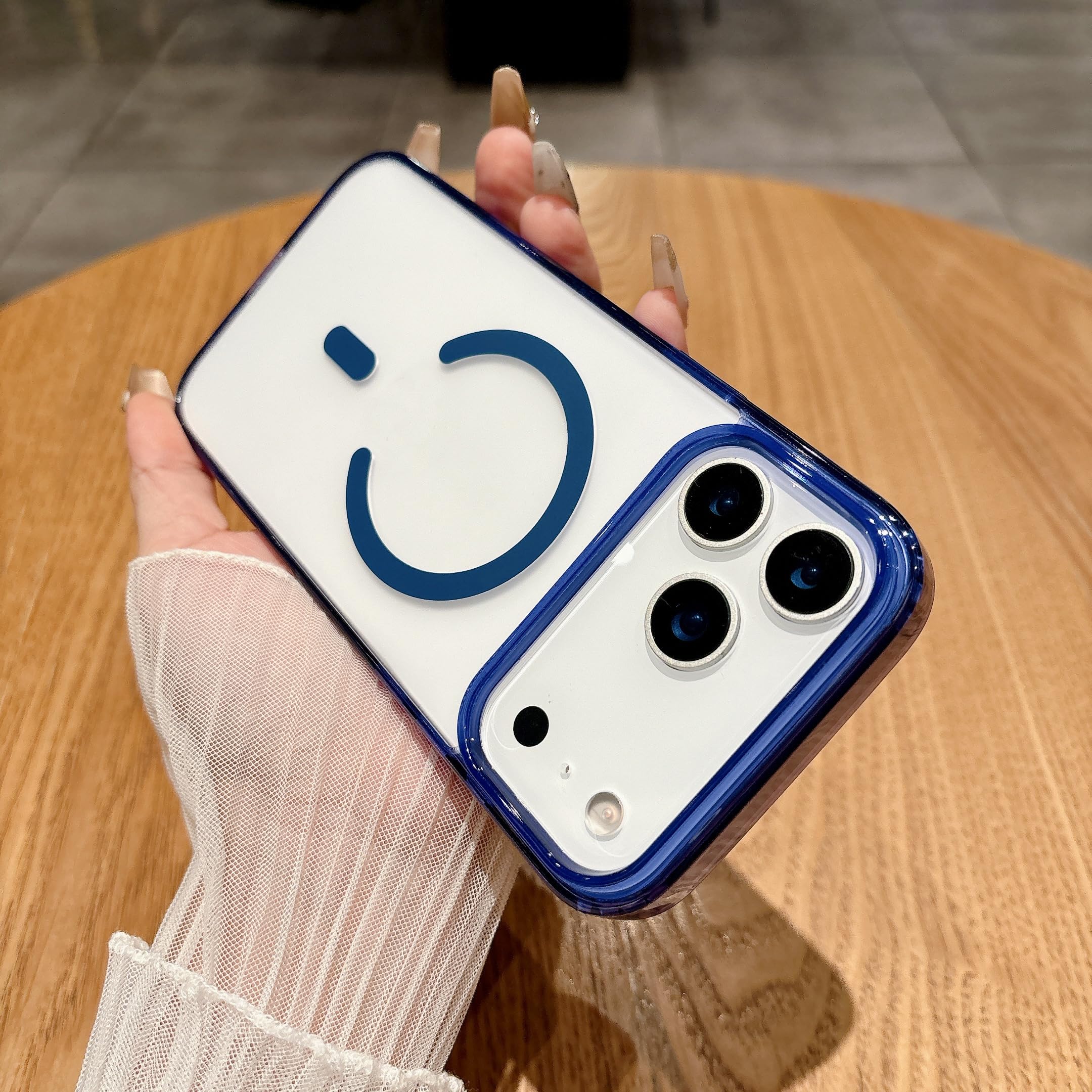 Coque iPhone 11 Pro Max magnétique transparente bleu givré de protection durable - 8