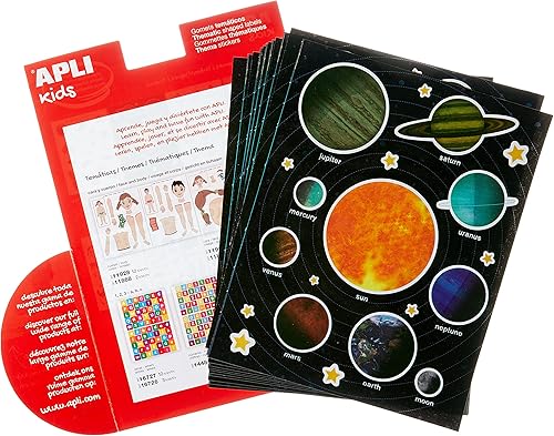 Miniatura 3 de APLI Kids 15174  Bolsa de goma, 12 hojas, Sistema Solar