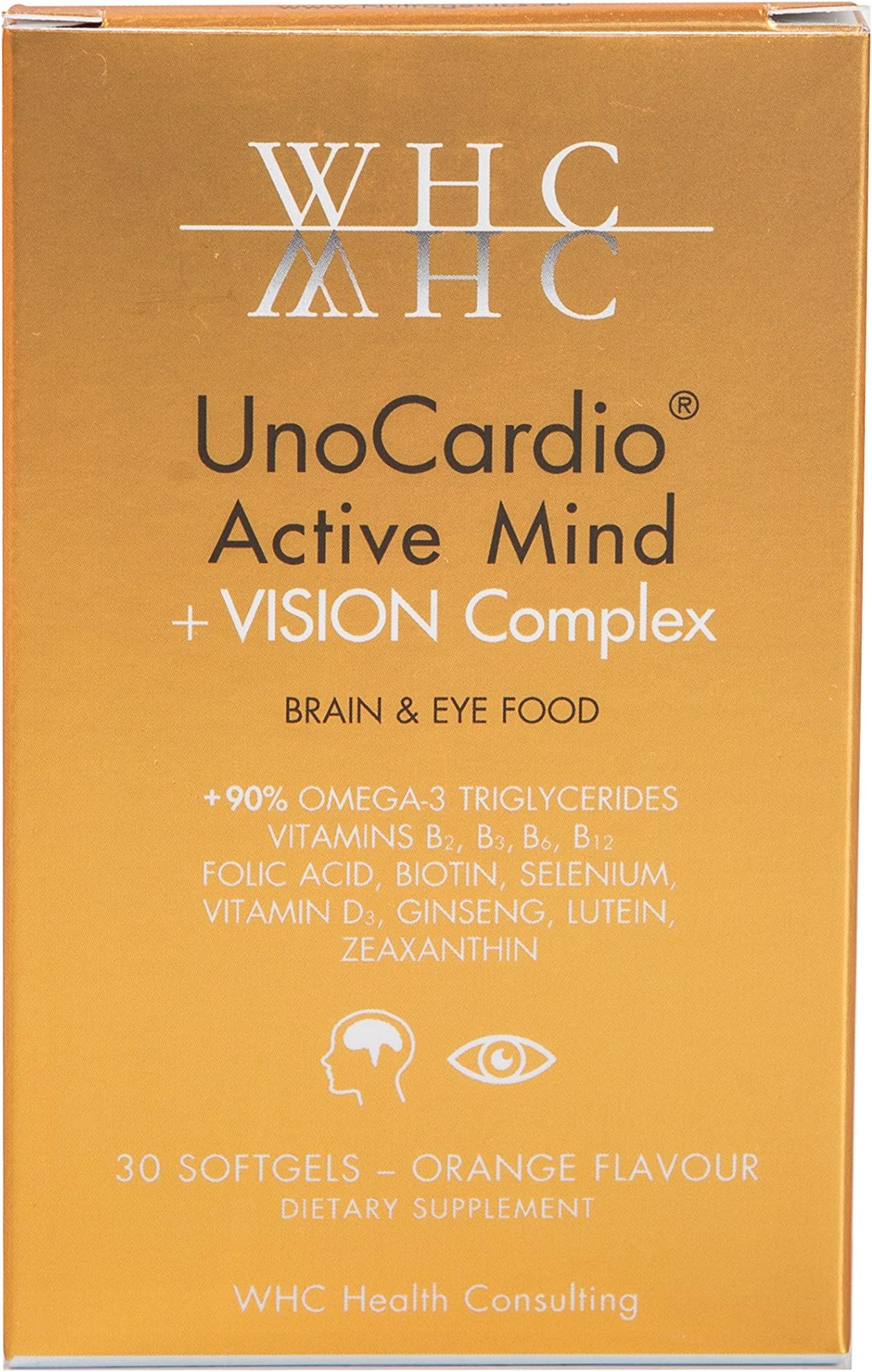 Unocardio Active Mind + Vision Complex, 30 Softgels by WHC Health Consulting