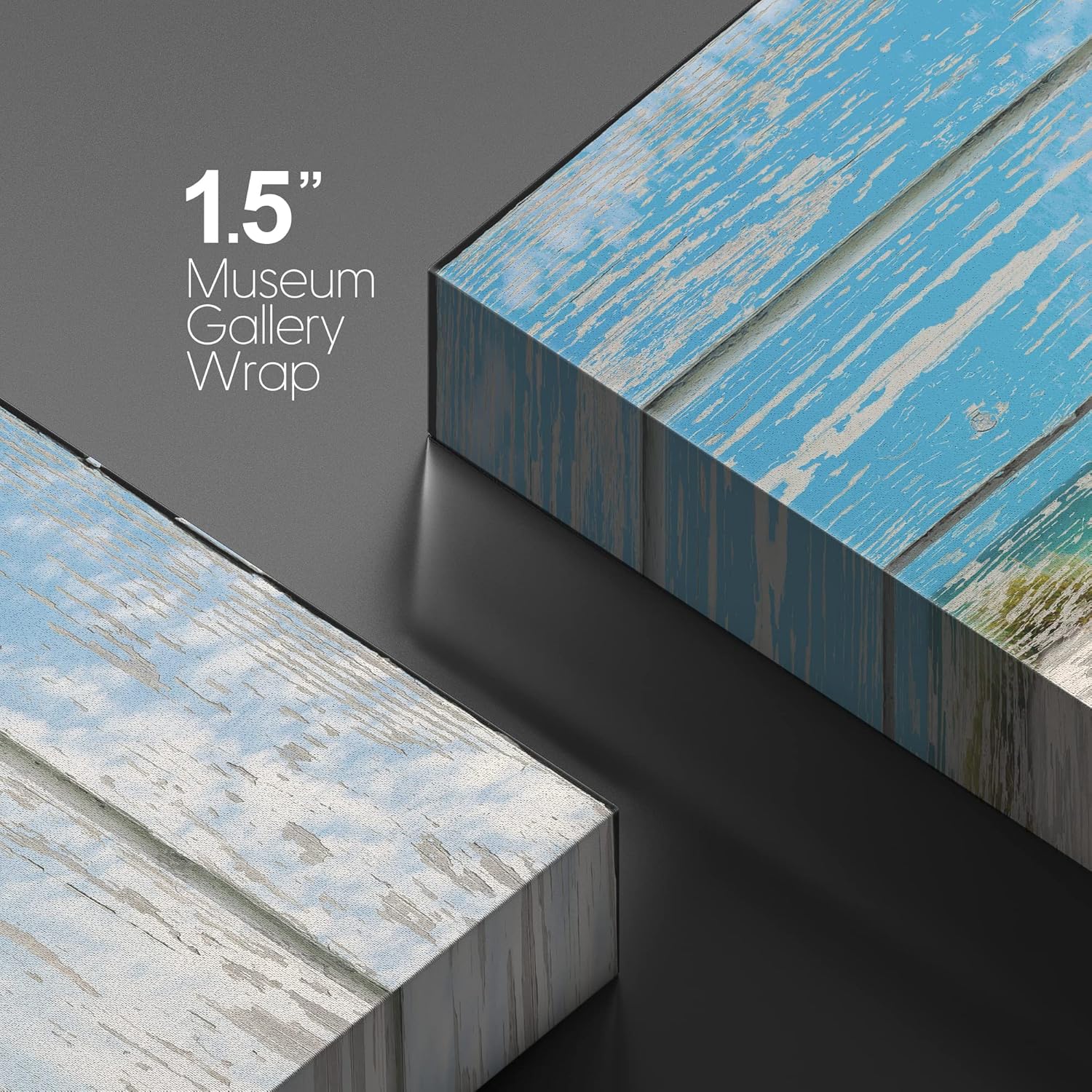 wall26 Canvas Print Wall Art Rainbow Beach Chairs on The Beach Nature Ocean Wood Panels Photography Nautical Scenic Colorful Multicolor Cool Zen for Living Room, Bedroom, Office - 12"x18"