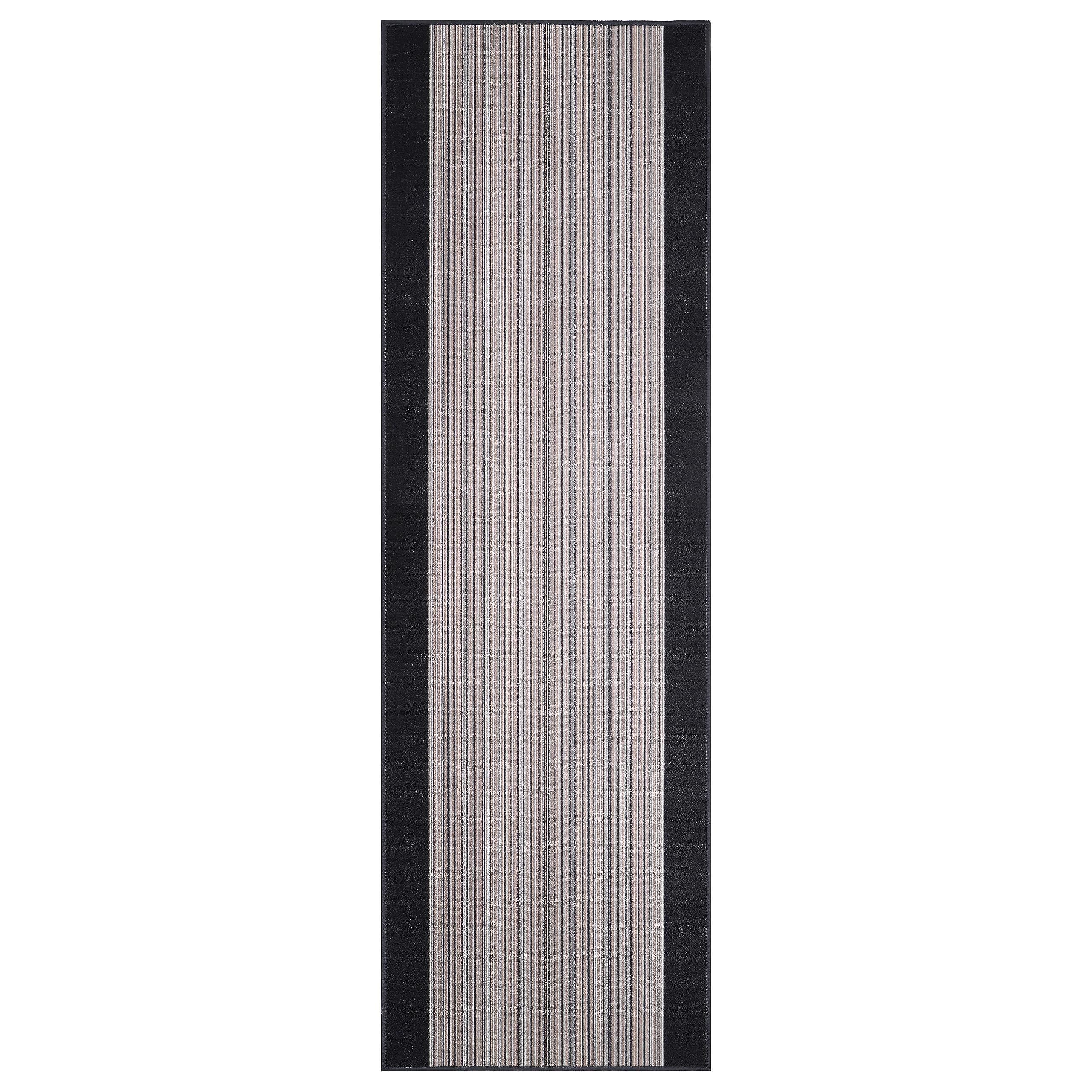 Tapiso Antypoślizgowy dywan, bieżnik na metry, nowoczesny, w paski, szary, melanż, na korytarz, do salonu, 80 x 270 cm