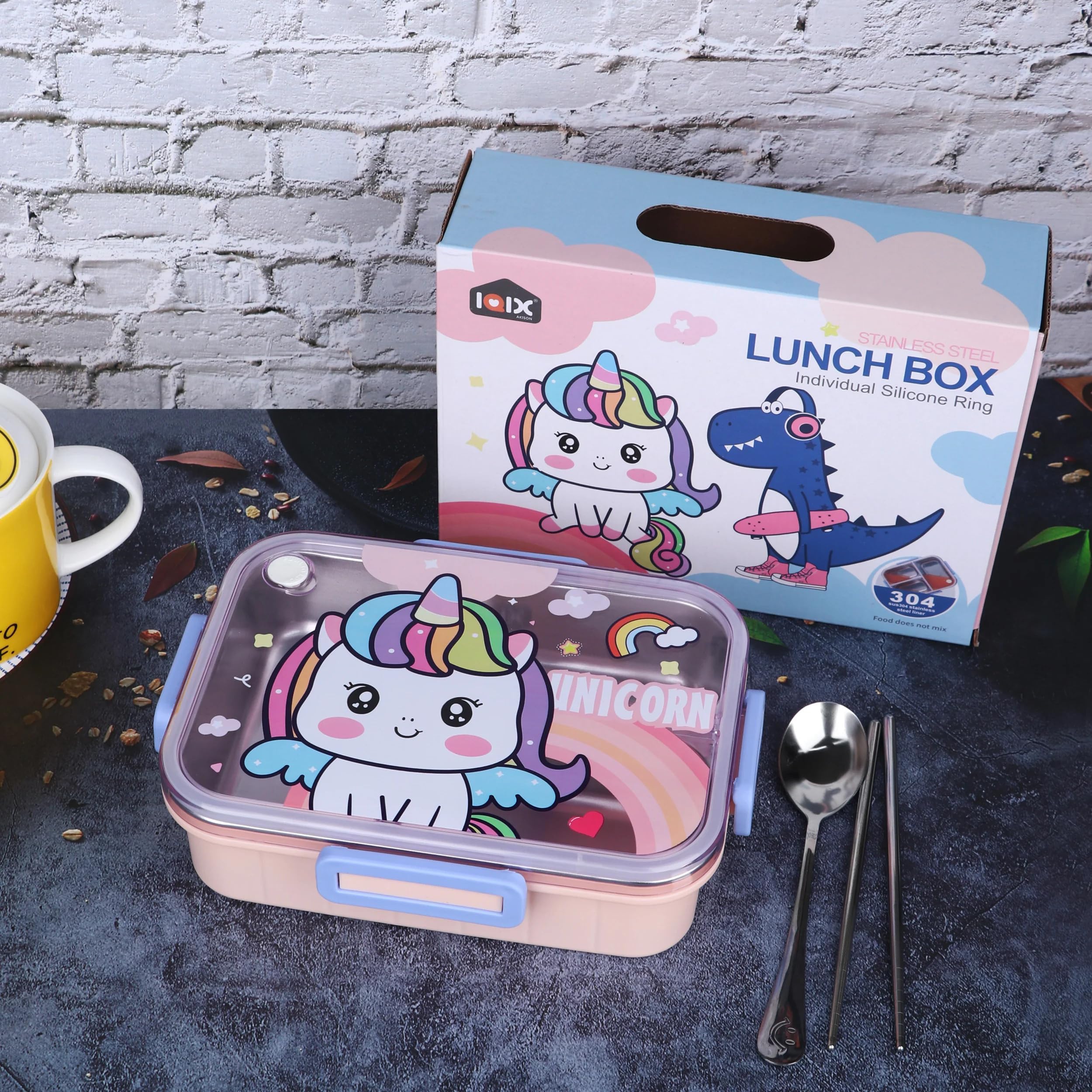 MODEFE Unicorn Stainless Steel Lunchbox For Kids 3 Compartment Insulated Tiffin Box & Bpa Free Kids Lunch Box For School Boys, Girls - Spill & Leak Proof, 750Ml (B0D2XCYTS5) Amazon Price History, Amazon Price Tracker