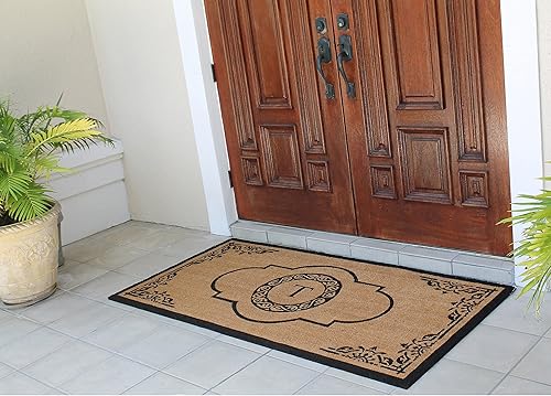 Miniatura 2 de A1 Home Collections First Impression Abrilina - Tapete doble hecho a mano con monograma, 72 pulgadas de largo x 36 pulgadas de ancho, XL