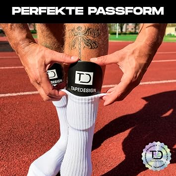 TAPEDESIGN Shin Pads - Ultralight & Flexible Barely Noticeable & Soft - Kids & Adults - Football - Mini Shin Pads - Shin Guards - Small