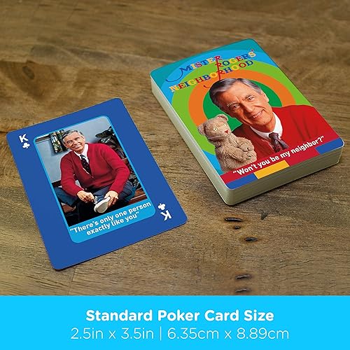 Miniatura 5 de AQUARIUS Mister Rogers - Baraja de cartas con temática de Mr Rogers para tus juegos de cartas favoritos, mercancía y coleccionables con licencia