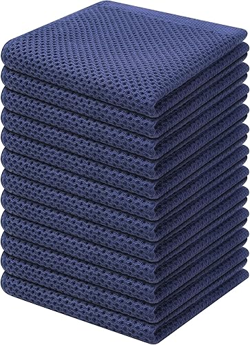 Miniatura 348 de Kitinjoy - Paños de cocina 100% algodón, paquete de 6 paños de cocina ultra suaves y absorbentes para secar platos, toallas de cocina de secado