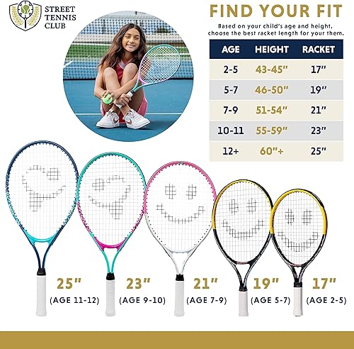 Miniatura 6 de Raqueta de tenis para niños por Street Tennis Club. El equipo adecuado te ayuda a aprender más rápido y jugar mejor