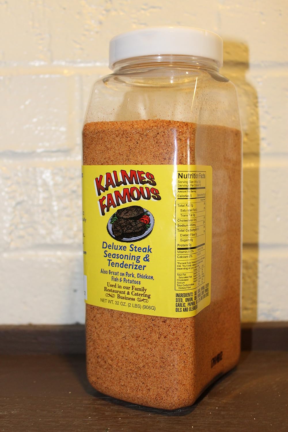 Kalmes Famous Deluxe Steak Seasoning and Tenderizer (32oz) - Image 2