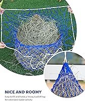 Vista 4 de Harrison Howard Red de heno de alimentación lenta para caballos con agujeros de malla de 2 x 2 pulgadas, alimentador de cabra azul 40 pulgadas