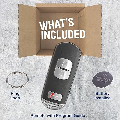 Miniatura 2 de Llavero remoto 3btn inteligente para Mazda 3 CX3 CX5 Speed3 (WAZSKE13D02, 662F-SKE13D01)