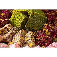 Vista 5 de Cerez Pazari Delicia turca Pistacho y Avellana con Fantástico Sabor a Rosa y Granada Experiencia en Caja de Regalo Grande de Lujo 17.64 oz Surtido
