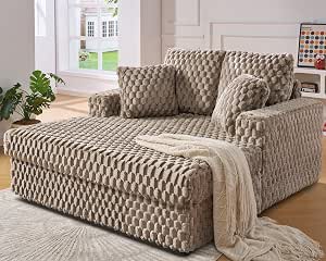 Jocisland 3-in-1 Convertible Sleeper Sofa Chair - Adjustable Backrest Loveseat Bed For Small Spaces, Linen Beige - View #4