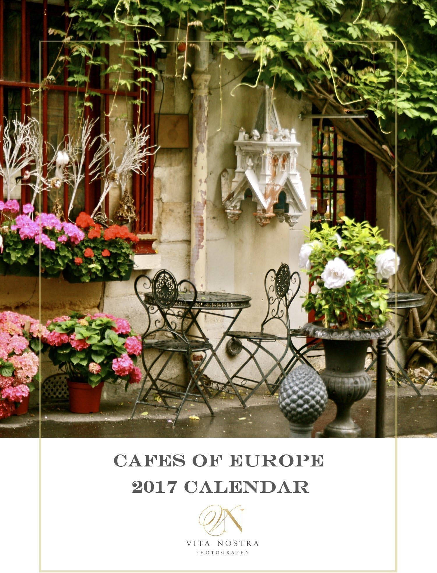 2017 European Photography Desk Calendar - 5x7 Travel Calendar - Unbound Loose Prints - Cafes of Europe