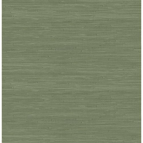 NuWallpaper x Social Social Classic Faux Grasscloth Peel and Stick Wallpaper, Hunter Green