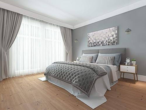 Miniatura 8 de Yihui Arts Abstract Floral Pinturas al óleo sobre lienzo extra grande 100% pintado a mano, moderno estirado contemporáneo arte de pared flores obras