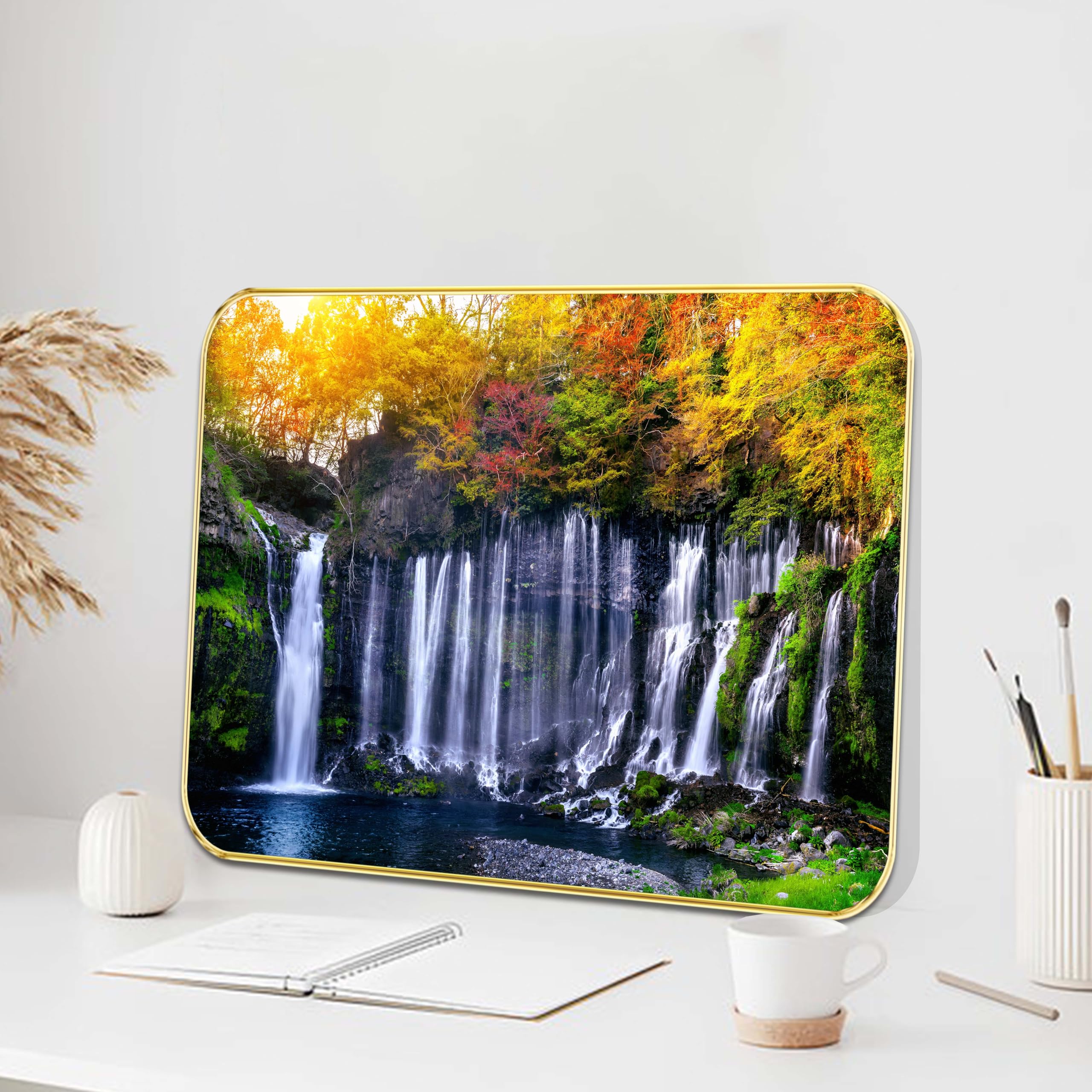 Waterfall Painting - Modern Art with Sparkle Finish -9 Waterfall Painting - Modern Art with Sparkle Finish -9
