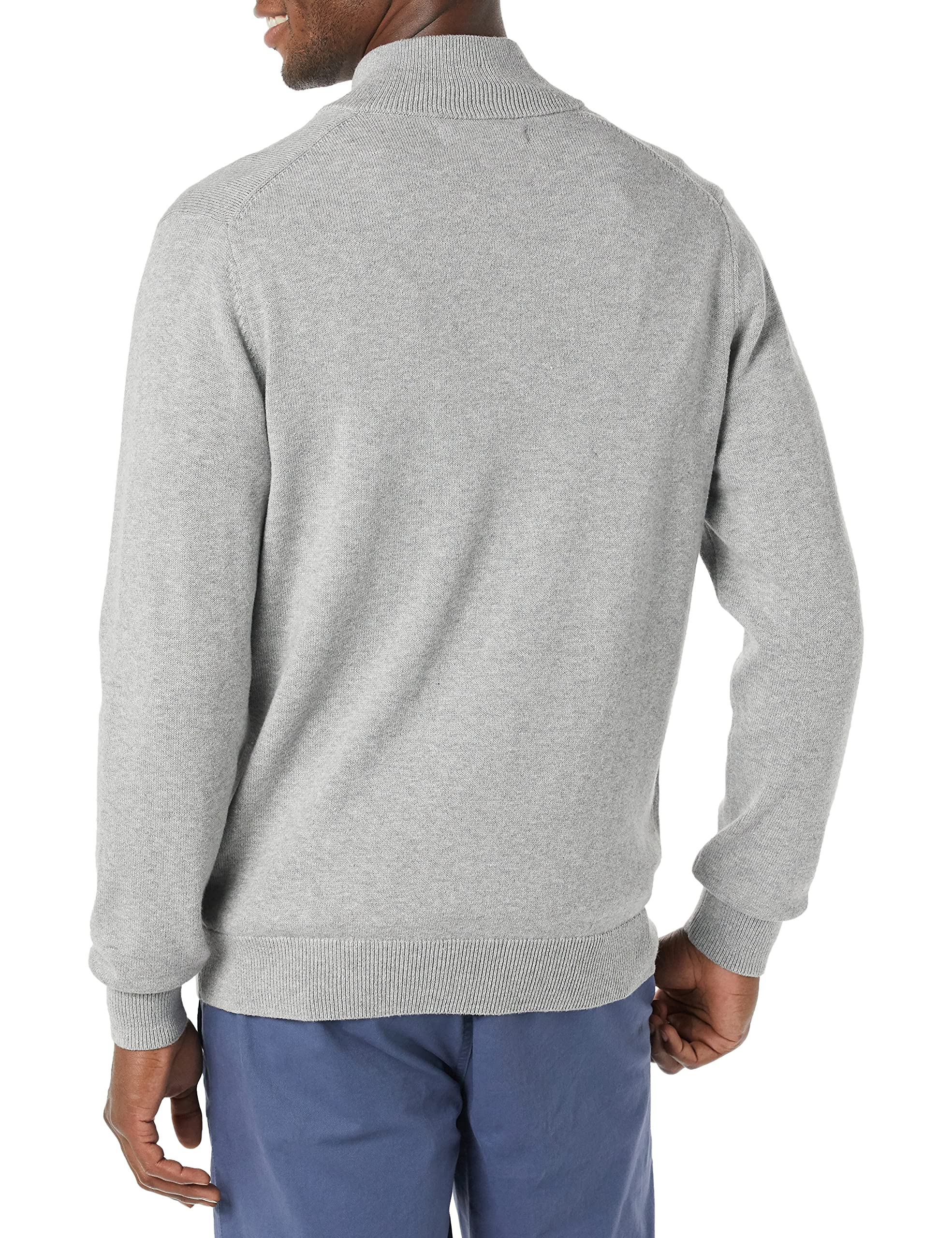 Amazon Essentials Hombre Jersey 100% de Algodón con Cremallera de un Cuarto