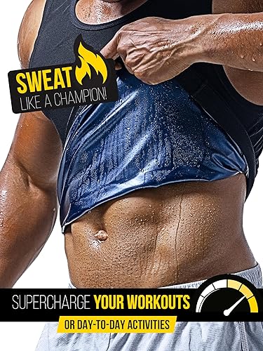 Miniatura 2 de Chaleco de sudor para hombre, aumenta la pérdida de peso con tecnología de sudoración y compresión, chaleco de sauna para hombres (XS-7XL)