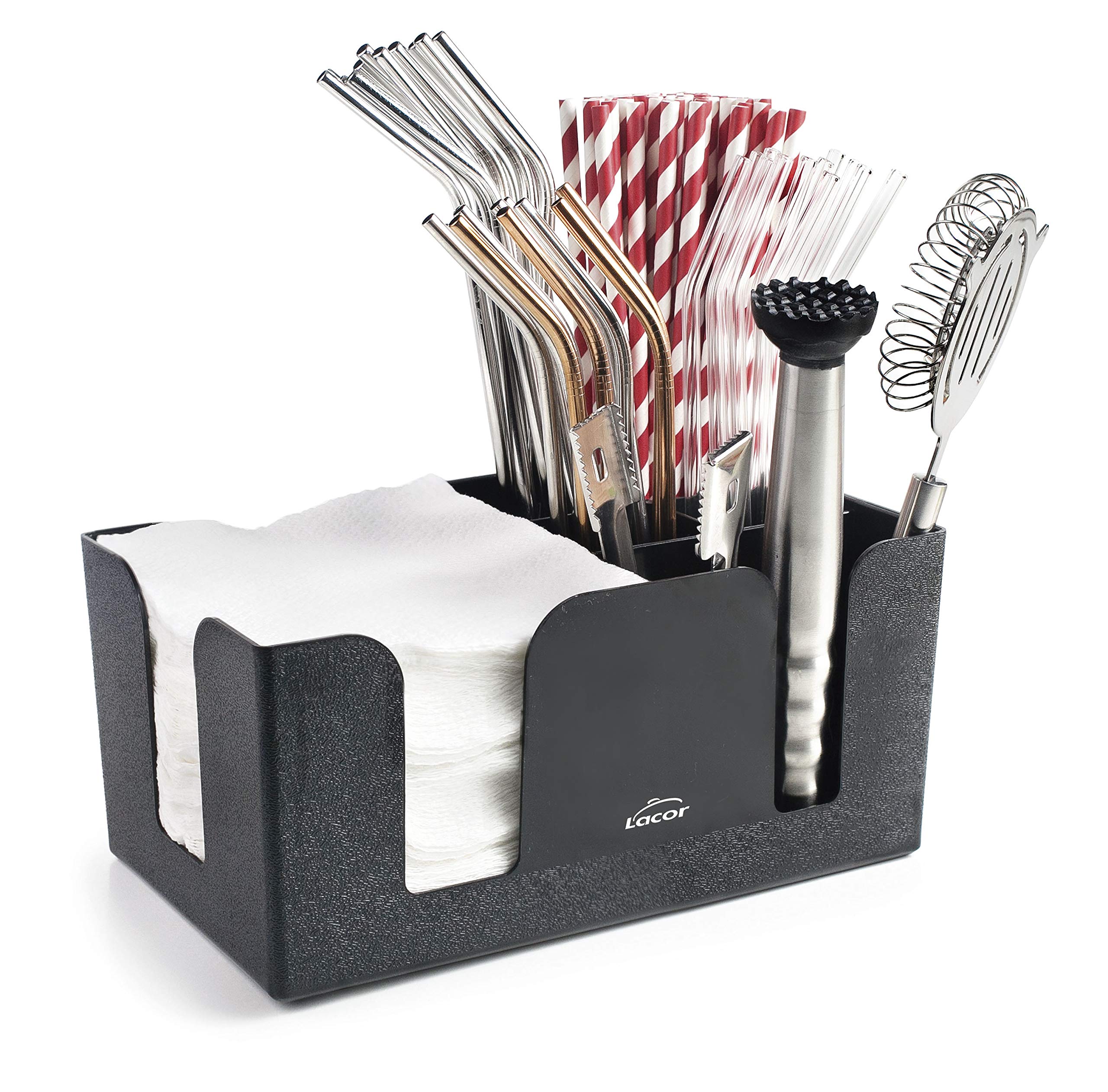 Lacor 62438 62438 62438 – Six Compartment Organiser, Cocktail Accessory, BPA Free, 24 x 14 x 10 cm, ABS