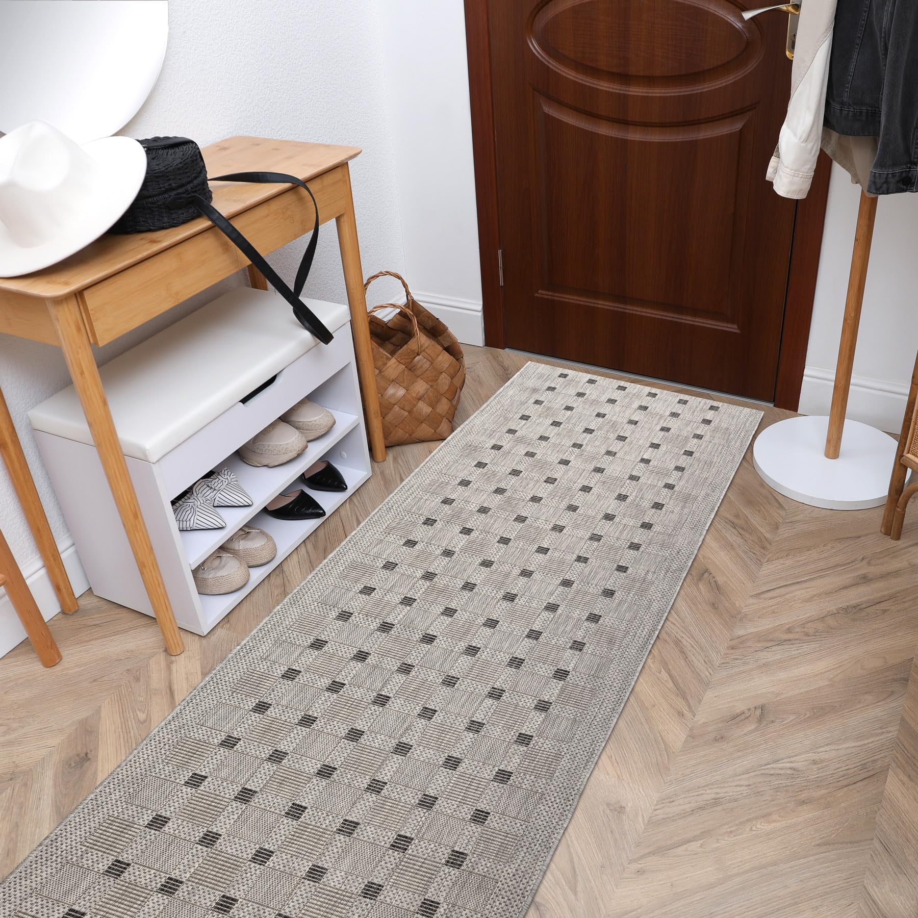 rugsx Läufer SISAL SION 6052 flachgewebt grau 100x220 cm