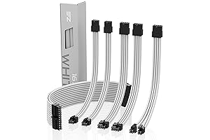 EZDIY-FAB Sleeved Cable White Extension