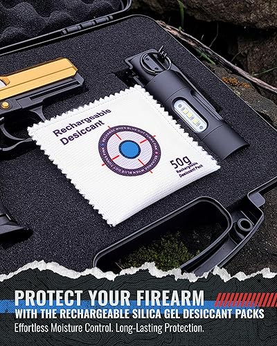 Miniatura 2 de Paquete de desecante recargable  Absorbedor de humedad reutilizable para cajas fuertes para armas, estuches de armas, armario, coche, RV y