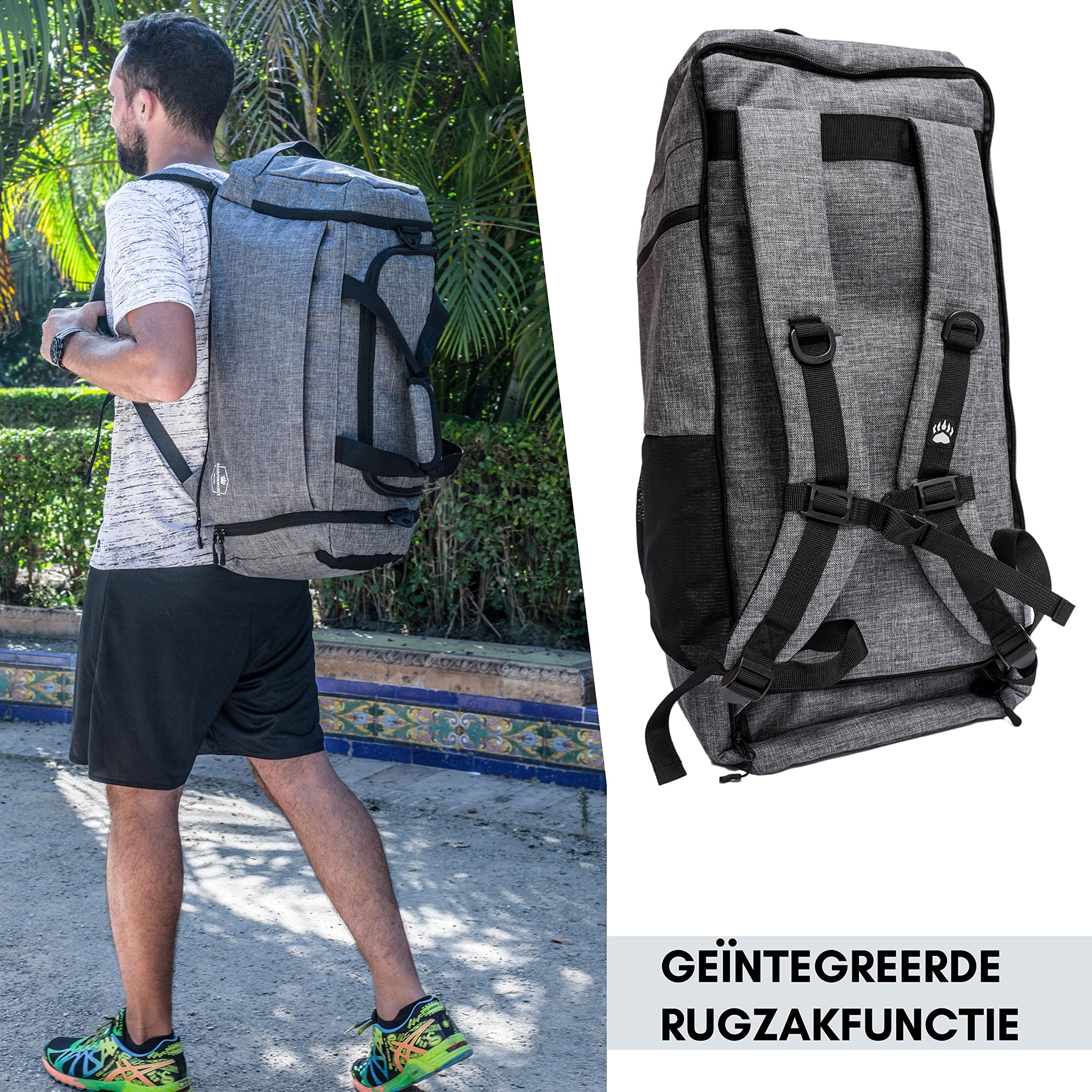 Ultimate Sportbag – Borsa sportiva per uomini e donne con scomparto extra per scarpe e scomparto umido con funzione zaino per sport, allenamento, ym, viaggio