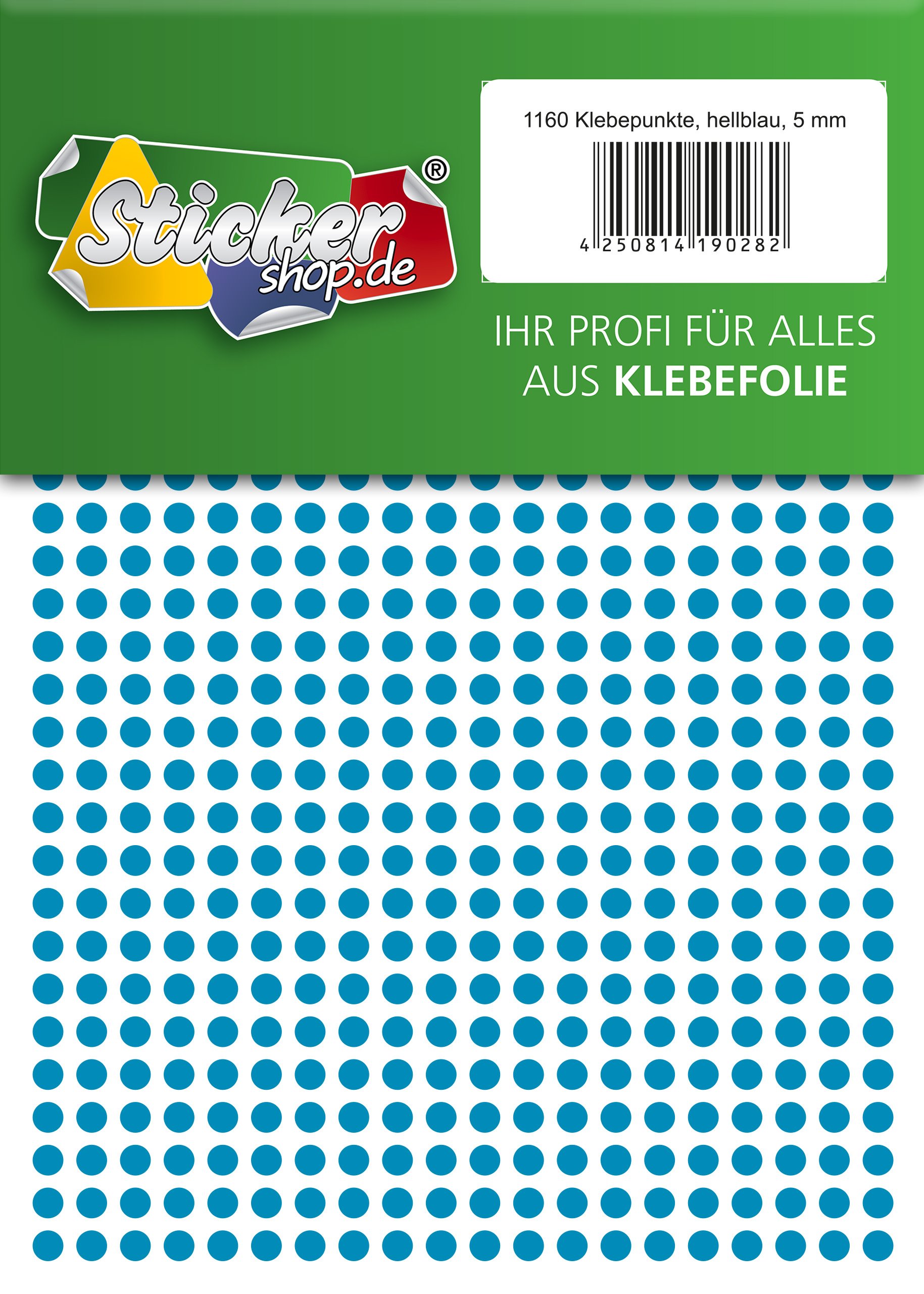 Markierungsfolie Für Außenbereich 540 Klebepunkte 12 Mm – Blau, PVC-Folie, Wetterfest & UV-beständig, Für Innen & Außen, Selbstklebend