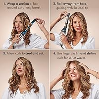 Vista 5 de Nano Titanium Professional Curling Iron with Extended/Long Barrel Perfect for Longer Hair
