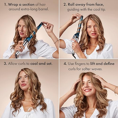 Miniatura 5 de Nano Titanium Professional Curling Iron with Extended/Long Barrel Perfect for Longer Hair Negro,Azul,Rosado