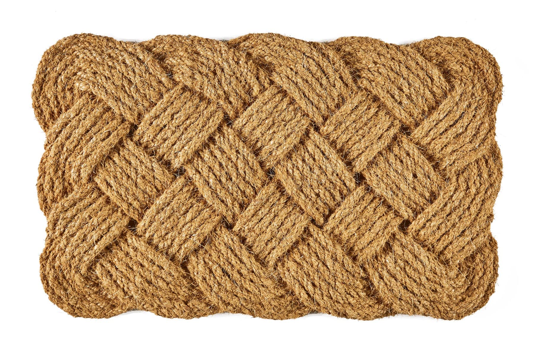 Tapis coco entrée paillasson naturel brosse essuie-pieds 45x75